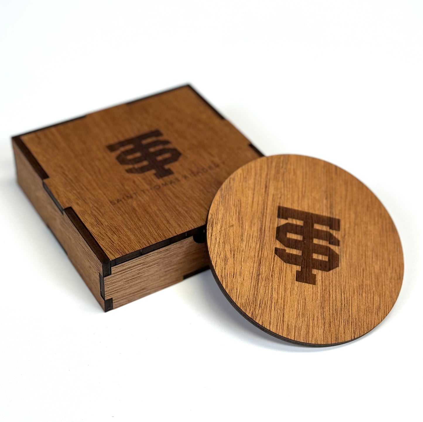 WOODCHUCK COASTER SET IN BOX