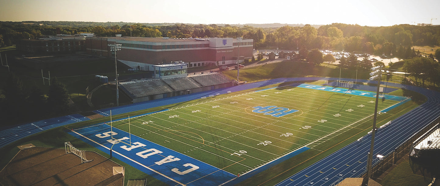 Sunrise over the football field
