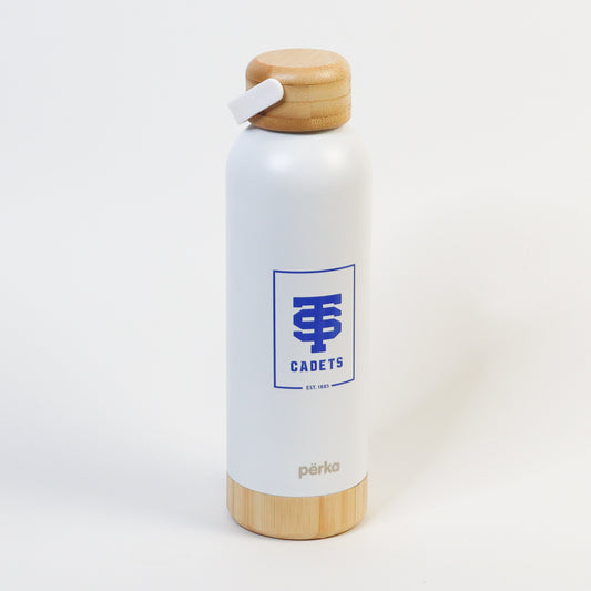 18 Oz Water Bottle White Stainless