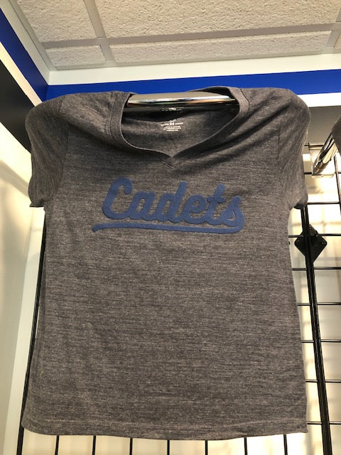 LEAGUE GREY VNECK W NAVY CADETS