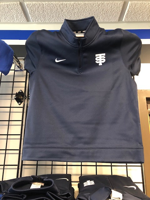 NIKE YOUTH THERMA NAVY 1/4ZIP