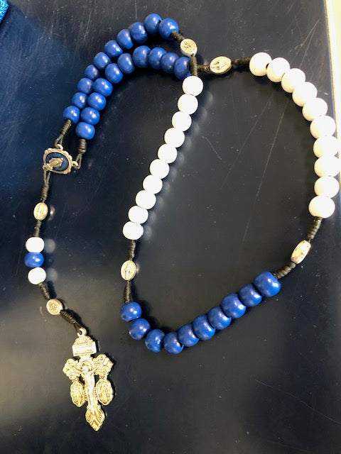 Rosary-Blue and White