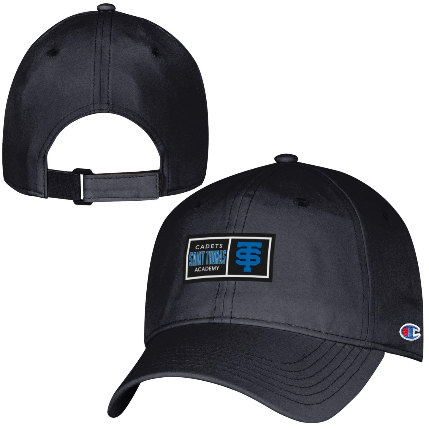 Champion Black Baseball Hat Rectangle