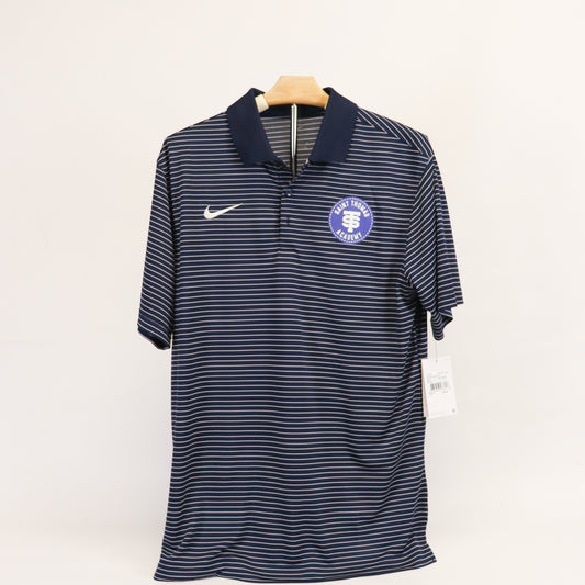 NIKE STRIPED POLO NAVY